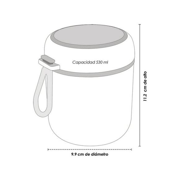 Stainless Steel Soup Cup 530ml Pink - Picture 3 of 4